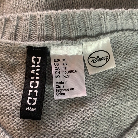 H&M - Divided X Disney Grey Mickey Mouse Sweater Size XS - Picture 8 of 12